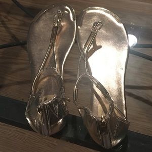 Gold gladiator sandals!